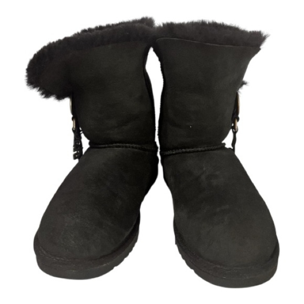 UGG Azalea Boots Black with UGG Silver Rhinestone Bling Letters size 9 - Picture 4 of 11